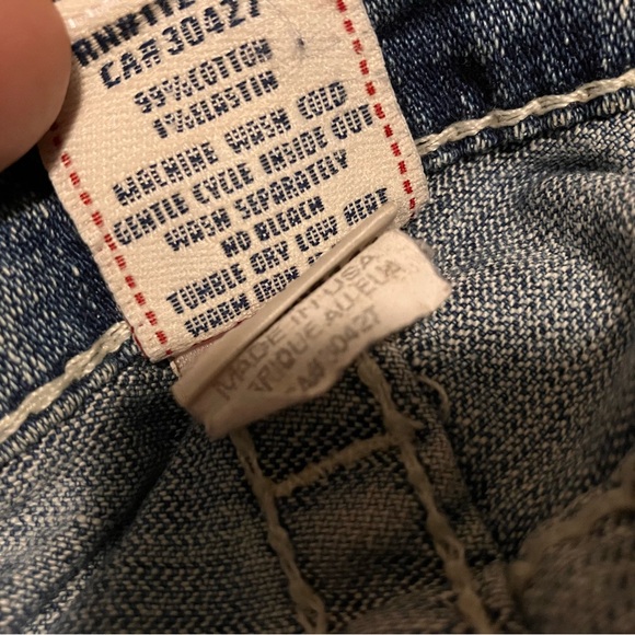 VTG True Religion Disco Joey Cut Off Denim Shorts Women 28 Low Rise Distressed - Picture 9 of 10